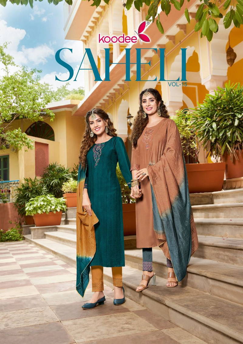 Koodee Saheli 15 Exclusive Wholesale Readymade Salwar Suits 